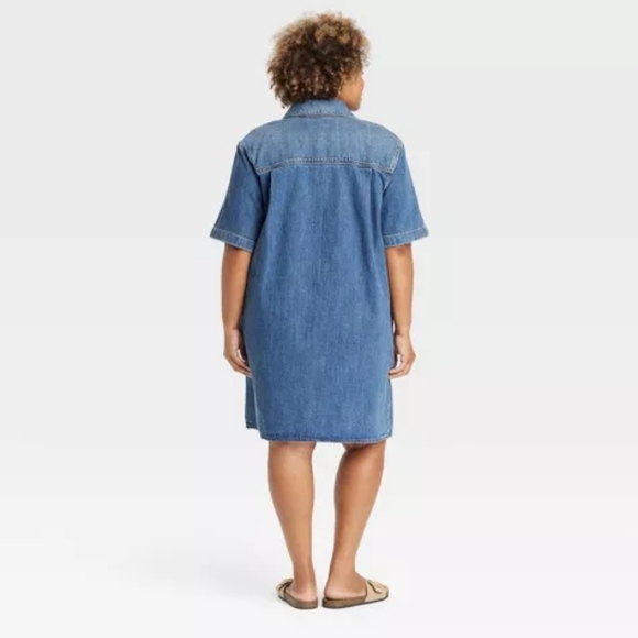 Women's Short Sleeve Mini Shirtdress - Universal Thread - Picture 3 of 3